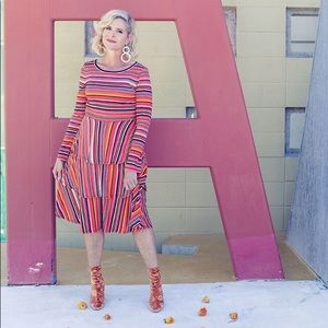 Striped three tiered Georgia dress. Only worn once